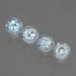 Azul claro Aguamarina Gema - 0.8ct Faceta Redonda (ID: 466057)