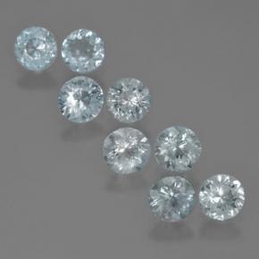 3.18 ctw Blue Aquamarine Stones, Natural Aquamarine in Round Facet Shape for Sale