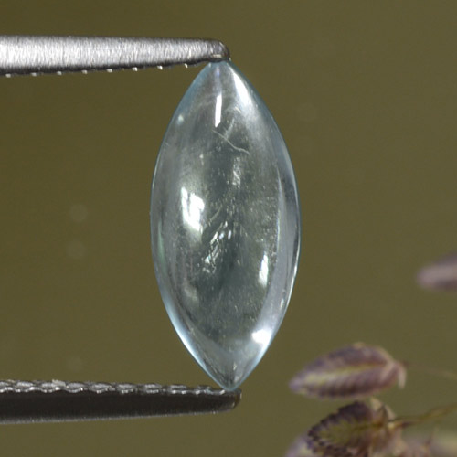 Light Blue Aquamarine Gem - 1.1ct Marquise Cabochon (ID: 467691)