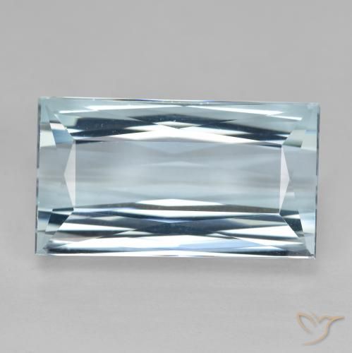 10.58 ct Blue Aquamarine Stone, Natural Aquamarine in Baguette / Scissor Cut Shape for Sale