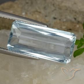10.63 ct Blue Aquamarine Stone, Natural Aquamarine in Octagon / Scissor Cut Shape for Sale