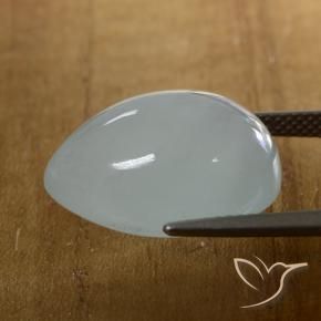 Aquamarine Gemstone in 18 x 13 mm (calibrated) Size for Sale, Aquamarine Stone in Bluish White Color
