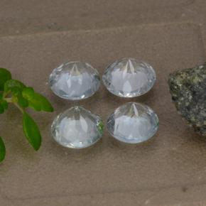 Aquamarine Gemstones in 6 mm (calibrated) Size for Sale, Aquamarine Stones in Bluish White Color