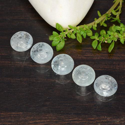 5.88 ctw Blue Aquamarine Stones, Natural Aquamarine in Rondelle Shape for Sale