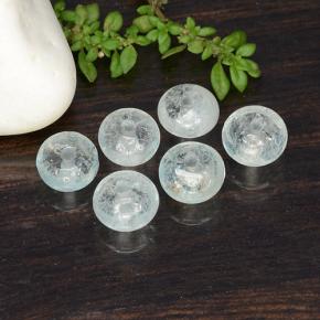Aquamarine Gemstones in 6.2 x 6.1 mm Size for Sale, Aquamarine Stones in Light Blue Color