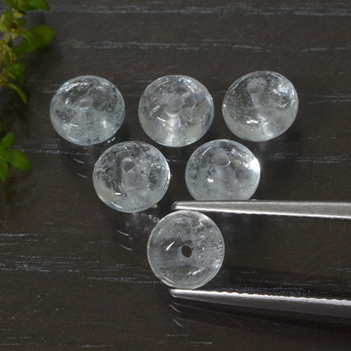 ライトブルー アクアマリン 宝石 - 1.2ct ロンデル (ID: 482079)