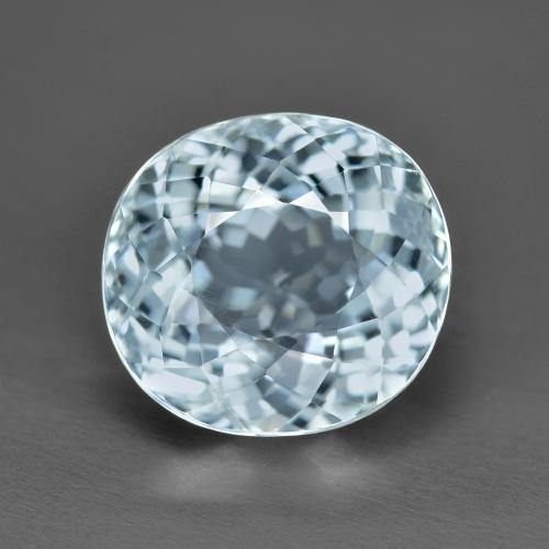 Light Aqua Blue Aquamarine Gem - 6.2ct Oval Portuguese-Cut (ID: 486953)