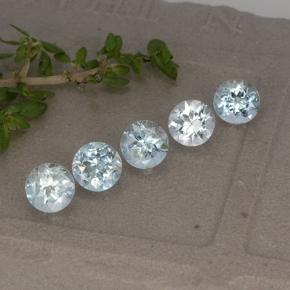 0.4ct Round Facet Light Blue Aquamarine Gem for sale 0.4ct Round Facet Light Blue Aquamarine Gem (ID: 495257)