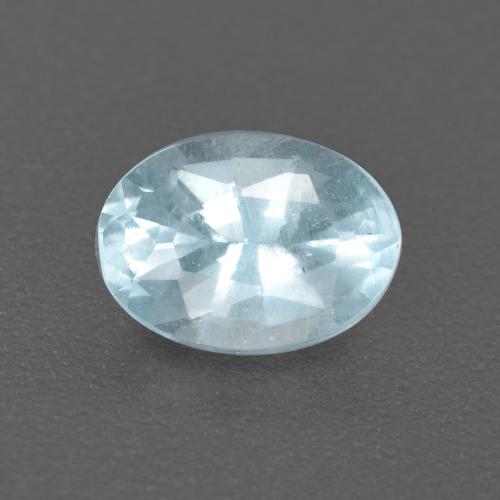Light Blue Aquamarine Gem - 0.5ct Oval Facet (ID: 497384)