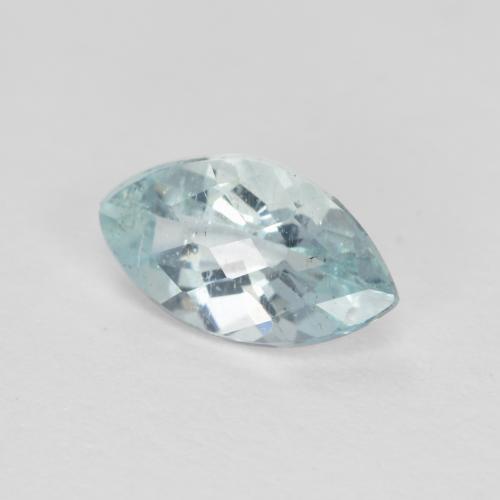 0.73 ct Blue Aquamarine Stone, Natural Aquamarine in Marquise Checkerboard Shape for Sale