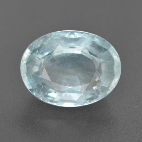 Light Aqua Blue Aquamarine Gem - 7.1ct Oval Facet (ID: 497417)