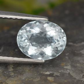 1.20 ct Blue Aquamarine Gemstone, Aquamarine Gem in Oval Facet Shape for Sale.