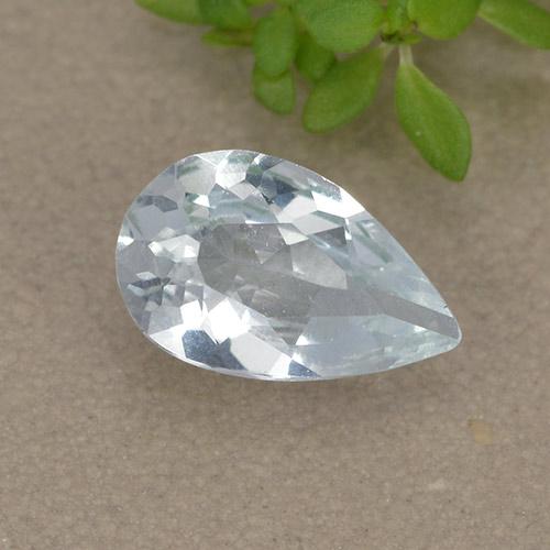 ベイビーブルー アクアマリン 宝石 - 0.6ct ペアーファセット (ID: 497424)