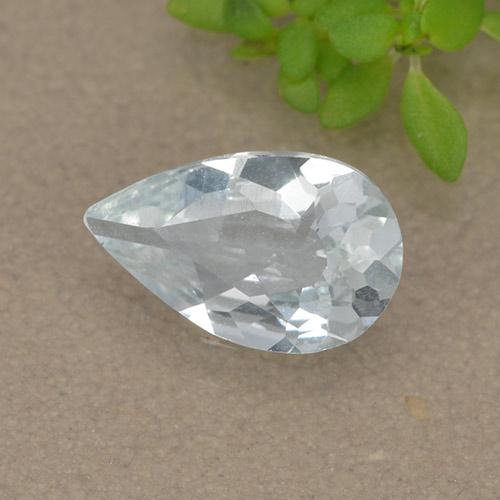 0.60 ct Blue Aquamarine Stone, Natural Aquamarine in Pear Facet Shape for Sale