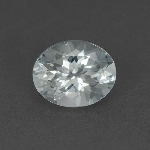 2.06ct Oval Facet White Aquamarine from Madagascar, Dimension 9.9 x 7.8mm, VVS Clarity, Natural untreated gemstone, 1pc Aquamarine in Bluish White Color, Mohs Hardness of 7.5 - 8 suitable for daily wear jewelry, Unblocks Throat Chakra, Photo A