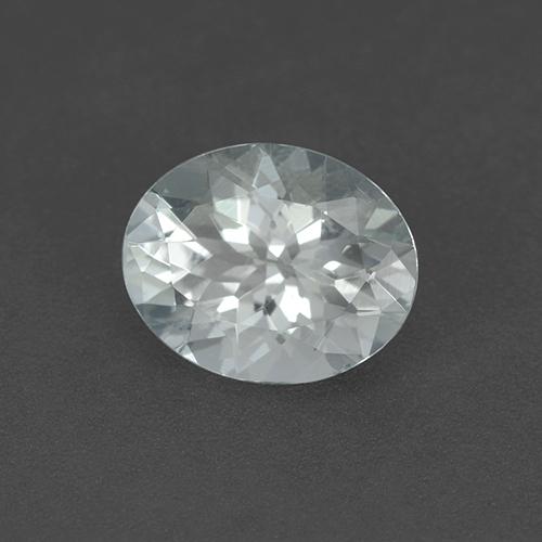 2.06 ct White Aquamarine Stone, Natural Aquamarine in Oval Facet Shape for Sale
