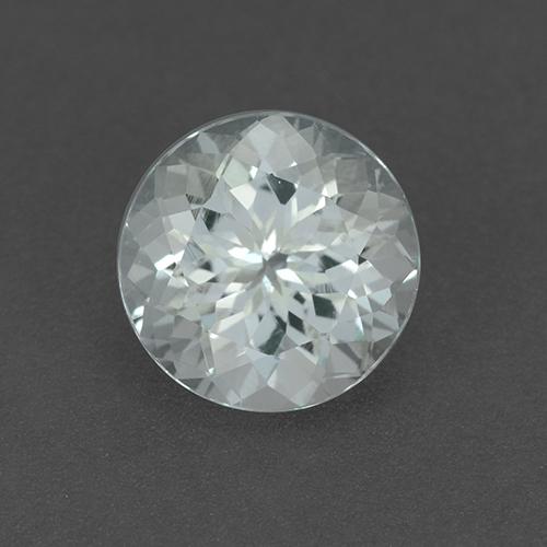 Blanco azulado Aguamarina Gema - 2ct Faceta Redonda (ID: 509752)