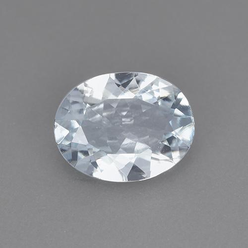 Bluish White Aquamarine Gem - 1.4ct Oval Facet (ID: 514191)
