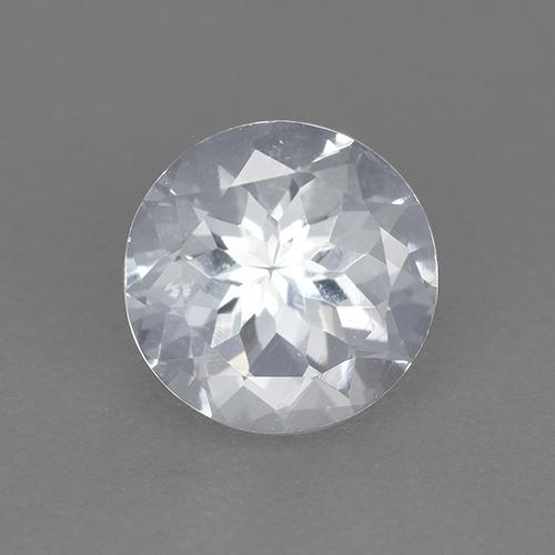 Blanco azulado Aguamarina Gema - 1.3ct Faceta Redonda (ID: 514193)