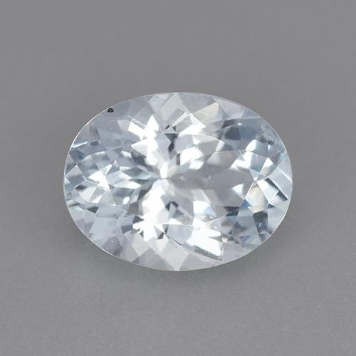 1.8 carat Oval 9.1x7.1 mm White Aquamarine Gemstone