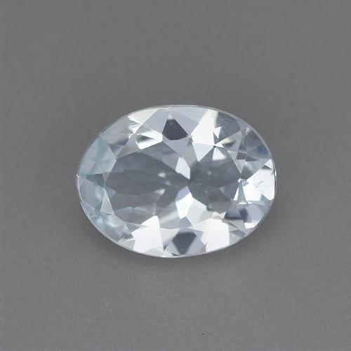Bluish White Aquamarine Gem - 1.3ct Oval Facet (ID: 515458)