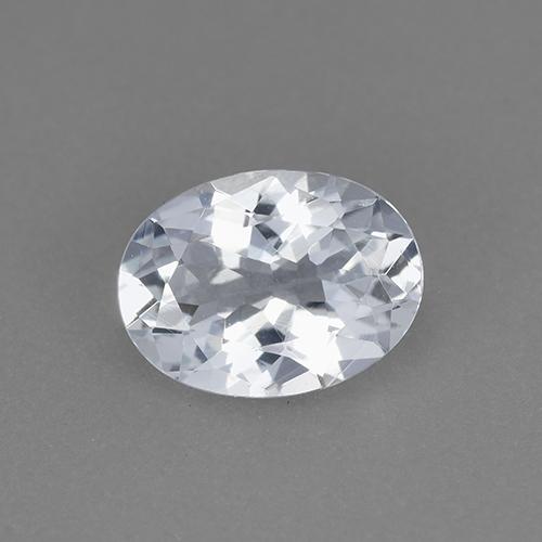 1.05 ct White Aquamarine Gemstone, Aquamarine Gem in Oval Facet Shape for Sale.