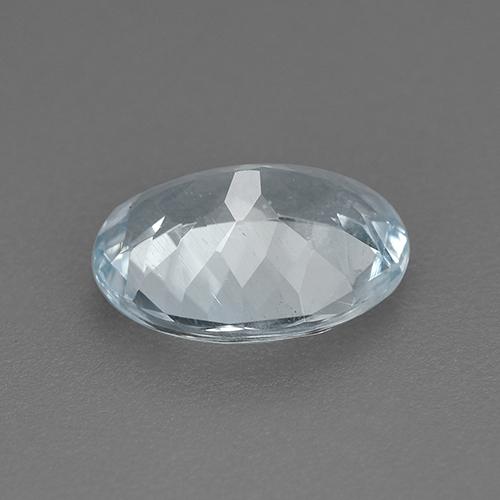 Aquamarine Gemstone in 9 x 7 mm (calibrated) Size for Sale, Aquamarine Stone in Bluish White Color