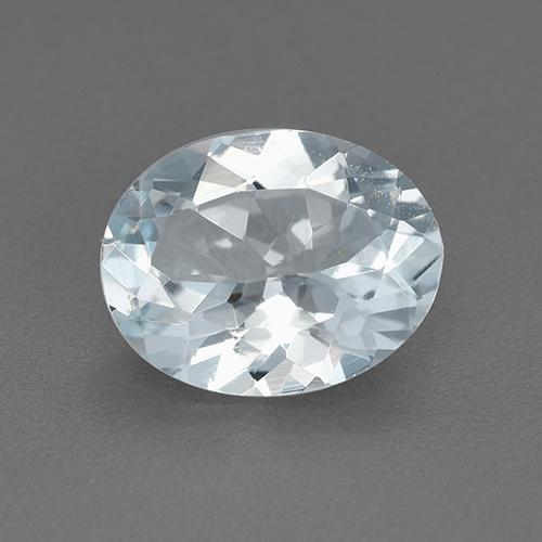 1.54 ct Blue Aquamarine Gemstone, Aquamarine Gem in Oval Facet Shape for Sale.