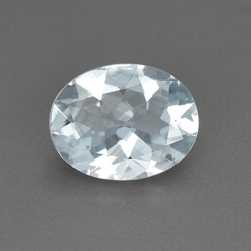 Sky Blue Aquamarine Gem - 1.2ct Oval Facet (ID: 517594)