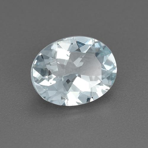 1.20 ct Blue Aquamarine Stone, Natural Aquamarine in Oval Facet Shape for Sale