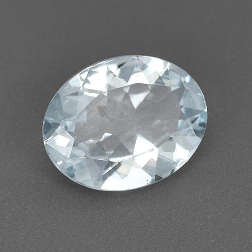 1.47 ct White Aquamarine Stone, Natural Aquamarine in Oval Facet Shape for Sale