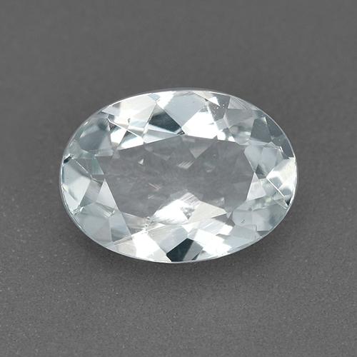 Light Blue Aquamarine Gem - 1ct Oval Facet (ID: 518017)