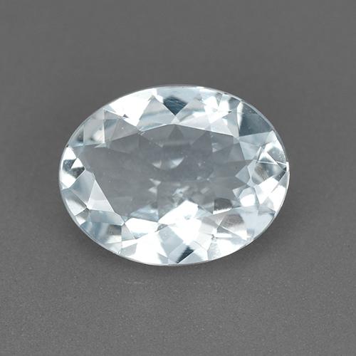 1.38 ct Blue Aquamarine Gemstone, Aquamarine Gem in Oval Facet Shape for Sale.