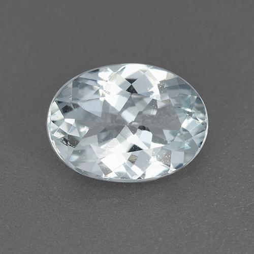 1.13 ct White Aquamarine Gemstone, Aquamarine Gem in Oval Facet Shape for Sale.