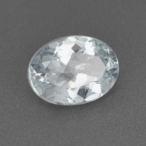 1.13 ct White Aquamarine Stone, Natural Aquamarine in Oval Facet Shape for Sale