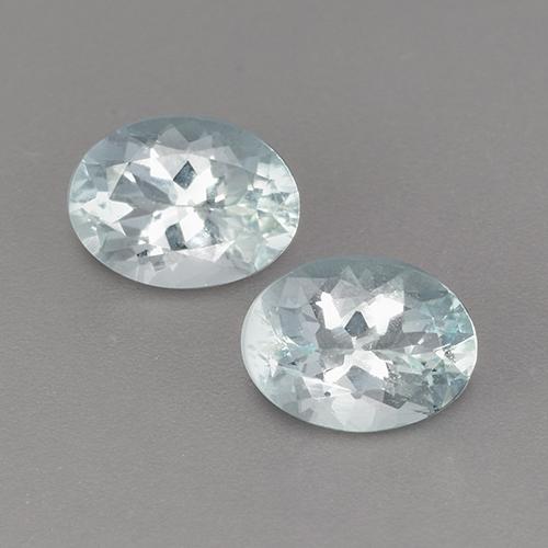 hellblau Aquamarin Edelstein - 1.1ct Oval facettiert (ID: 519578)