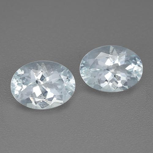 blassblau Aquamarin Edelstein - 1.1ct Oval facettiert (ID: 519579)