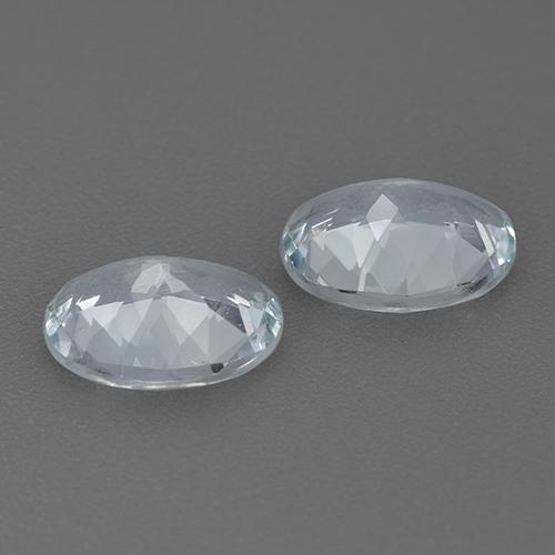 Aquamarine Gemstones in 8 x 6 mm (calibrated) Size for Sale, Aquamarine Stones in Very Light Blue Color