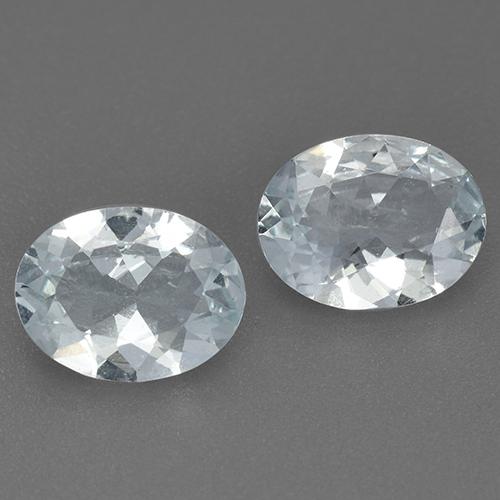 hellblau Aquamarin Edelstein - 1.3ct Oval facettiert (ID: 519581)