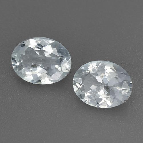 1.98 ctw White Aquamarine Stones, Natural Aquamarine in Oval Facet Shape for Sale