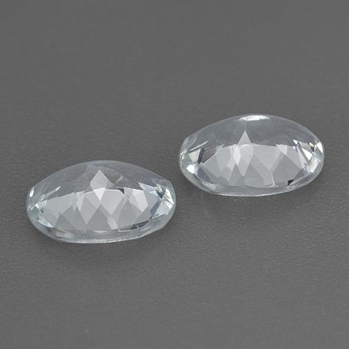 Aquamarine Gemstones in 8 x 6 mm (calibrated) Size for Sale, Aquamarine Stones in Bluish White Color