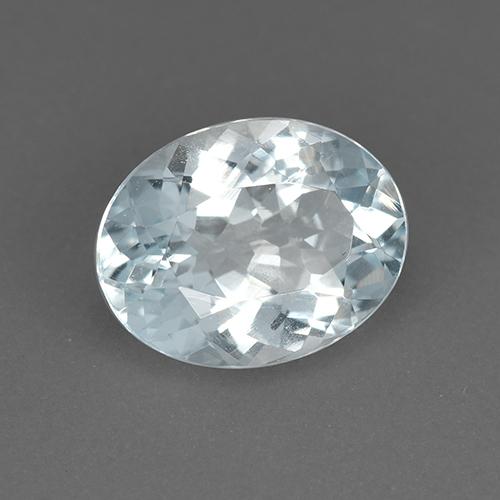 1.93 ct Blue Aquamarine Stone, Natural Aquamarine in Oval Facet Shape for Sale
