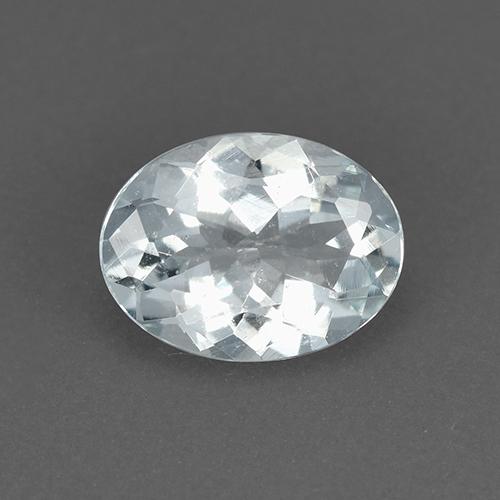 Light Blue Aquamarine Gem - 1ct Oval Facet (ID: 519860)