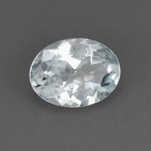 1.02 ct Blue Aquamarine Stone, Natural Aquamarine in Oval Facet Shape for Sale