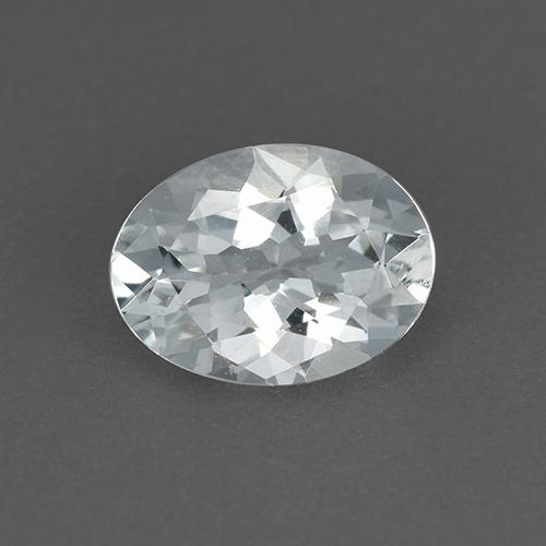 Голубовато-белый Аквамарин Камень - 0.9ct Фасетный Овал (ID: 519861)