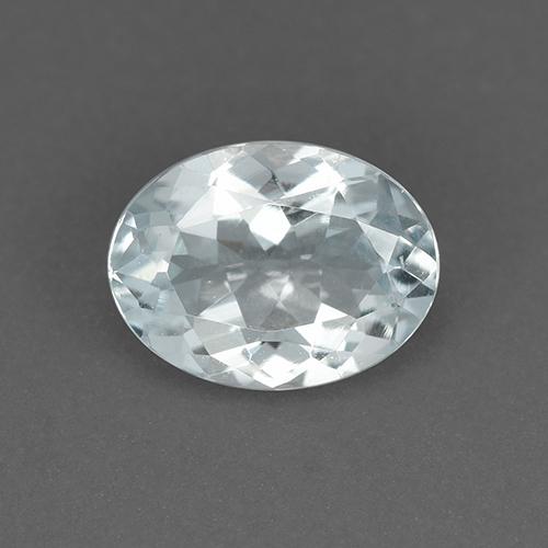 Light Blue Aquamarine Gem - 1ct Oval Facet (ID: 519865)