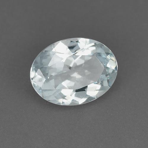 0.99 ct Blue Aquamarine Stone, Natural Aquamarine in Oval Facet Shape for Sale