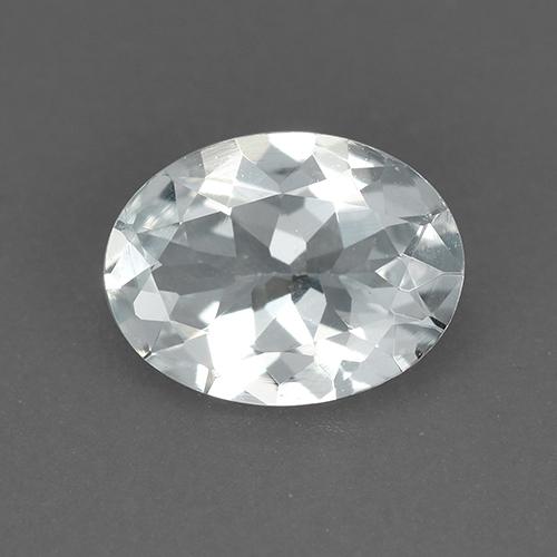 Голубовато-белый Аквамарин Камень - 0.9ct Фасетный Овал (ID: 519868)