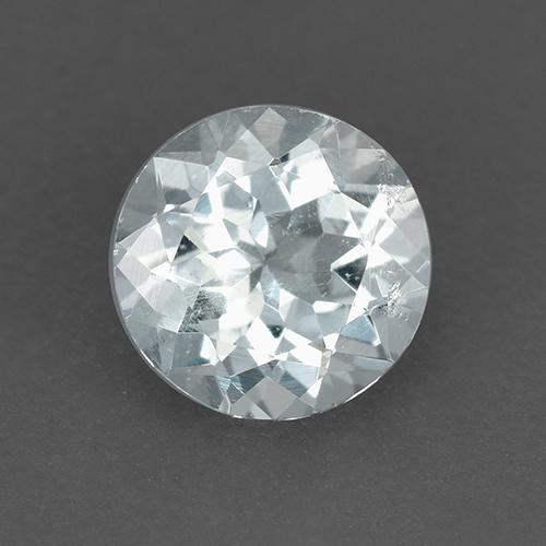 0.70 ct White Aquamarine Gemstone, Aquamarine Gem in Round Facet Shape for Sale.