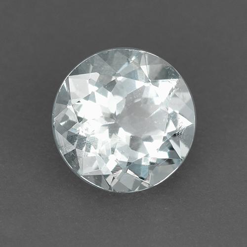 0.70 ct White Aquamarine Stone, Natural Aquamarine in Round Facet Shape for Sale